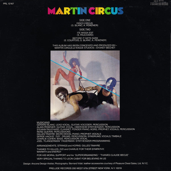 Martin Circus - Martin Circus - VG+ LP Record 1979 Prelude USA Original - Disco / Funk - Shuga Records
