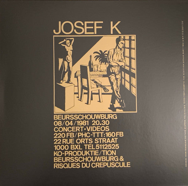 Josef K – The Scottish Affair (Part 2) - Mint- LP Record 2019 Les Disques Du Crépuscule UK Clear Vinyl - Rock / Post-Punk - Shuga Records