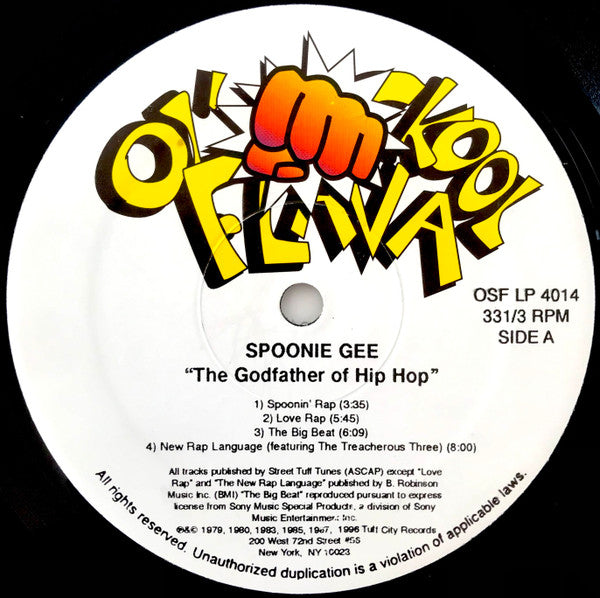 Spoonie Gee - Godfather Of Hip Hop - VG+ LP Record 1996 Ol' Skool Flava USA Vinyl - Hip Hop / Conscious - Shuga Records