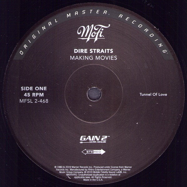 Dire Straits - Making Movies (1980) - Mint- 2 LP (VG- cover) Record 2019 MFSL Mobile Fidelity Sound Lab 180 gram Vinyl & Numbered - Pop Rock / Classic Rock - Shuga Records