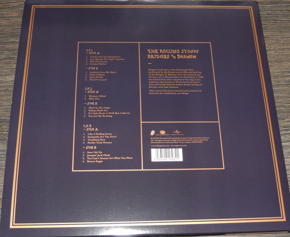The Rolling Stones - Bridges To Bremen (1998) - New 3 LP Record 2019 Eagle Rock Universal Music Japan Import Vinyl - Rock & Roll / Blues Rock - Shuga Records