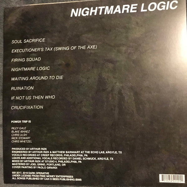 Power Trip - Nightmare Logic (2017) - Mint- LP Record 2019 Dark Operative Brown Marbled Vinyl - Thrash Metal - Shuga Records
