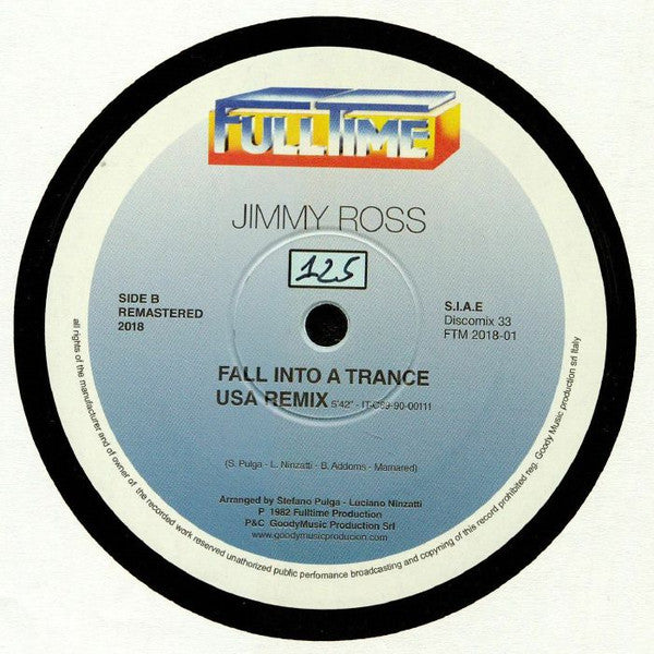 Kano / Jimmy Ross - Can't Hold Back (Your Loving) / Fall Into A Trance (1982) - Mint- 12" Single Record 2018 Full Time Italy Vinyl - Italo-Disco / Disco