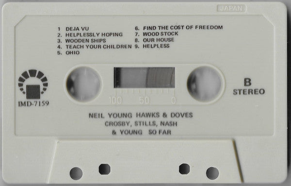 Neil Young, Crosby, Stills, Nash - Hawks & Doves - VG+ Cassette 1980 UMD Saudi Arabia Tape - Classic Rock / Folk Rock - Shuga Records