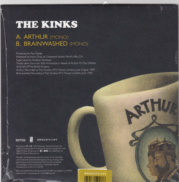 The Kinks - Arthur / Brainwashed - New 7" Single Record Store Day Black Friday 2019 ABKCO BMG RSD Red Vinyl - Pop Rock - Shuga Records