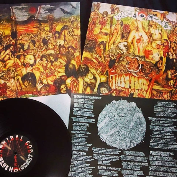 Blue Holocaust - Flesh For The Cannibal God - New LP Record 2019 Septic Aroma Of Reeking Stench Greece Vinyl, 2x Inserts & Sticker - Goregrind - Shuga Records