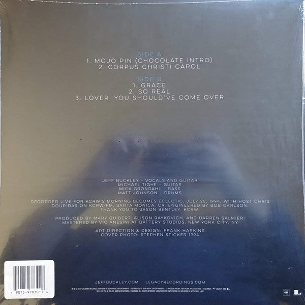 Jeff Buckley -  Live At KCRW (Morning Becomes Eclectic) - Mint- (VG cover) LP Record Store Day Black Friday 2019 Columbia RSD Vinyl & Download - Alternative Rock - Shuga Records