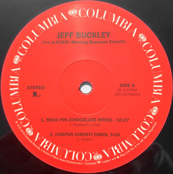 Jeff Buckley -  Live At KCRW (Morning Becomes Eclectic) - Mint- (VG cover) LP Record Store Day Black Friday 2019 Columbia RSD Vinyl & Download - Alternative Rock - Shuga Records