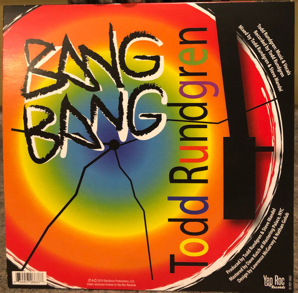 Todd Rundgren - Bang Bang / Instrumental - New 7" Single Record Store Day Black Friday 2019 Yep Roc USA RSD - Synth-pop / Alternative Rock - Shuga Records