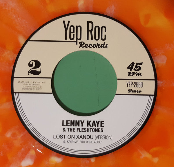 Lenny Kaye And The Fleshtones - Lost On Xandu - New 7" Single Record Store Day Black Friday 2019 Yep Roc RSD Cloudy Orange Vinyl - Rock & Roll / Garage Rock - Shuga Records