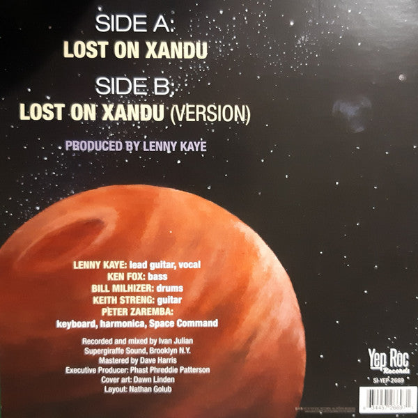 Lenny Kaye And The Fleshtones - Lost On Xandu - New 7" Single Record Store Day Black Friday 2019 Yep Roc RSD Cloudy Orange Vinyl - Rock & Roll / Garage Rock - Shuga Records