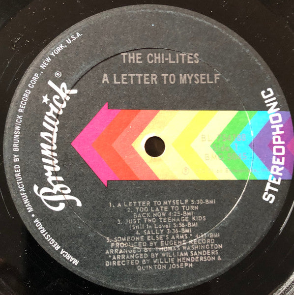 The Chi-Lites - A Letter To Myself - VG+ LP Record 1973 Brunswick USA Original Vinyl - Soul / R&B / Funk - Shuga Records