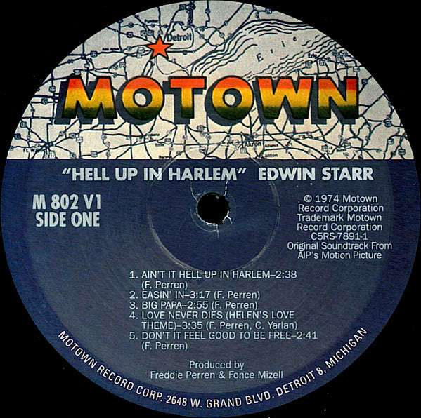 Edwin Starr - Hell Up In Harlem (Original Motion Picture 1974) - VG+ LP Record 2004 Motown USA Vinyl - Soundtrack / Funk - Shuga Records