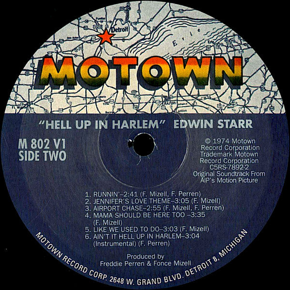Edwin Starr - Hell Up In Harlem (Original Motion Picture 1974) - VG+ LP Record 2004 Motown USA Vinyl - Soundtrack / Funk - Shuga Records