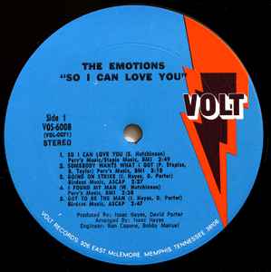 The Emotions – So I Can Love You - VG+ (Low grade cover) LP Record 1969 Volt USA Original Vinyl - Soul / Funk - Shuga Records
