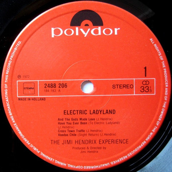 The Jimi Hendrix Experience - Electric Ladyland (1968) - Mint- (VG+ 2 LP Record 1972 Polydor Netherlands Vinyl - Psychedelic Rock / Blues Rock - Shuga Records