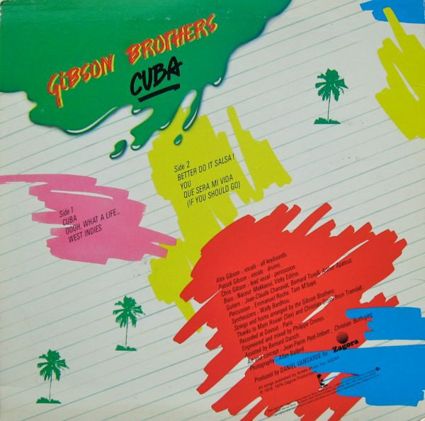 Gibson Brothers - Cuba - VG+ LP Record 1979 Island USA Promo Vinyl - Latin / Disco / Funk - Shuga Records