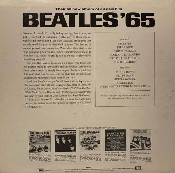 The Beatles - Beatles '65 (1964) - Mint- LP Record 1983 Capitol USA Stereo Vinyl & Rainbow Labels - Rock & Roll / Beat - Shuga Records