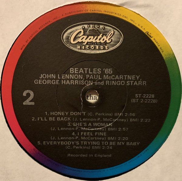 The Beatles - Beatles '65 (1964) - Mint- LP Record 1983 Capitol USA Stereo Vinyl & Rainbow Labels - Rock & Roll / Beat - Shuga Records