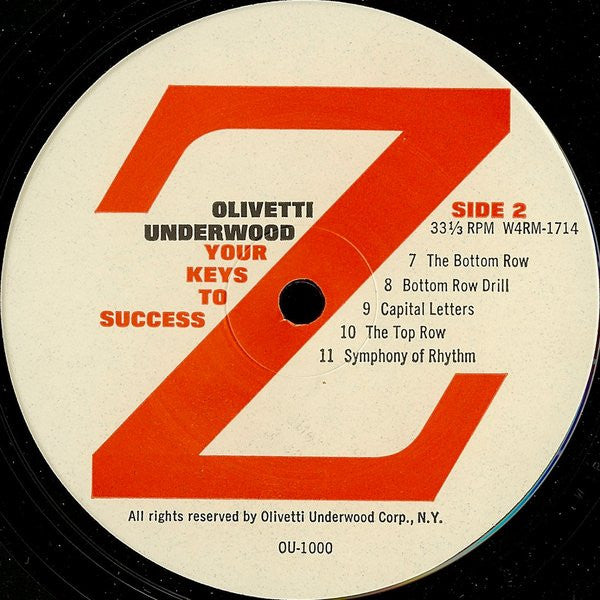 Olivetti Underwood - Your Keys To Success: A Touch Typing Course - VG+ LP Record USA Vinyl & Insert - Education / Spoken Word - Shuga Records