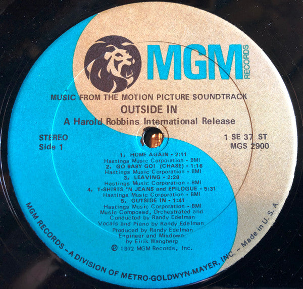 Randy Edelman - Outside In (Music From The Motion Picture) - VG+ (VG- cover) LP Record 1972 MGM USA Vinyl - Soundtrack - Shuga Records