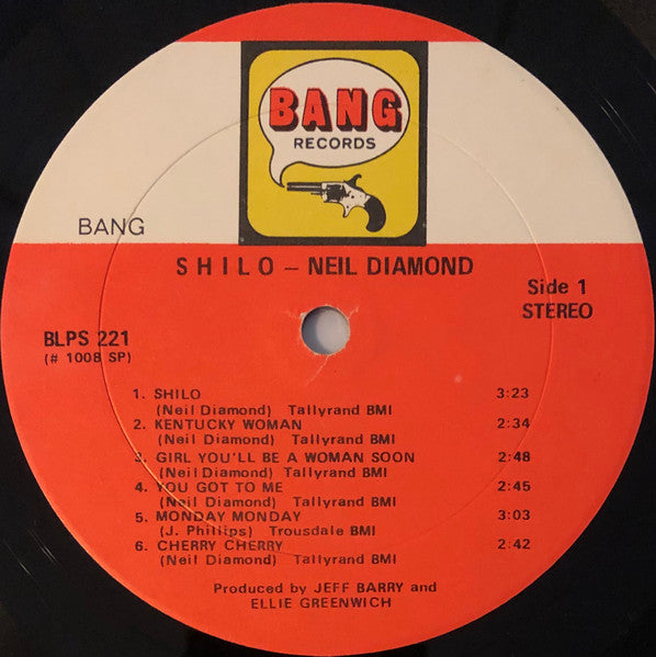Neil Diamond - Shilo - VG+ LP Record 1970 Bang USA Original Vinyl - Pop Rock / Soft Rock - Shuga Records