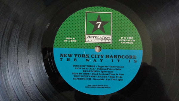 Various - New York City Hardcore - The Way It Is (1988) - VG+ LP Record 1990s Revelation USA Vinyl & Blue/Green Labels & Insert - Punk / - Shuga Records