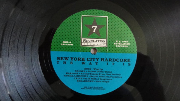 Various - New York City Hardcore - The Way It Is (1988) - VG+ LP Record 1990s Revelation USA Vinyl & Blue/Green Labels & Insert - Punk / - Shuga Records