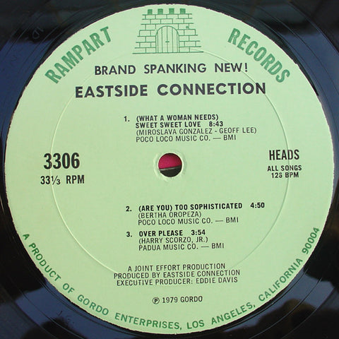 Eastside Connection – Brand Spanking New! - VG+ (NO COVER) LP Record 1979 Rampart USA Vinyl - Funk / Disco