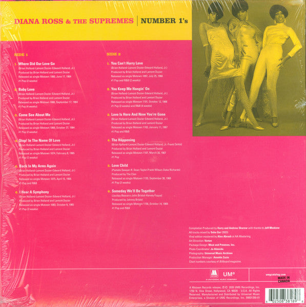 Diana Ross & The Supremes - Number 1's - New LP Record 2020 Motown Target Exclusive Yellow Translucent Vinyl - Soul / Pop