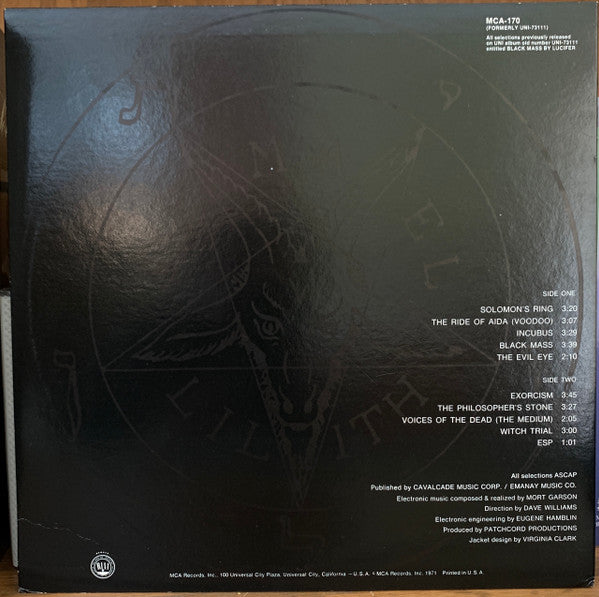 Lucifer - Black Mass (1971) - Mint- LP Record 1973 MCA USA Vinyl - Prog Rock / Experimental / Ambient - Shuga Records