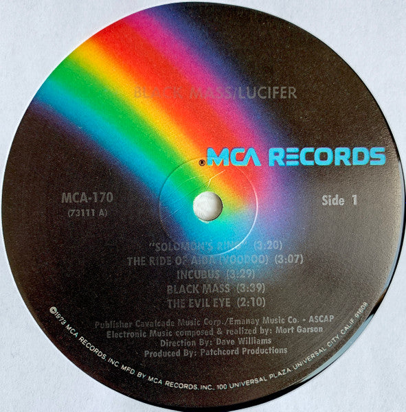 Lucifer - Black Mass (1971) - Mint- LP Record 1973 MCA USA Vinyl - Prog Rock / Experimental / Ambient - Shuga Records