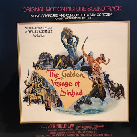 Miklos Rozsa – The Golden Voyage Of Sinbad: Original Motion Picture - VG+ LP Record 1974 United Artists UK Vinyl - Soundtrack