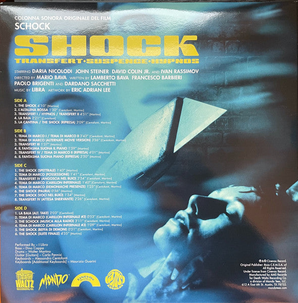 Libra - Shock (Transfert·Suspence·Hypnos) (Colonna Sonora Originale Del Film 1977) - Mint- 2 LP Record 2019 Death Waltz UK Clear Yellow 180 gram Vinyl & Insert - Soundtrack
