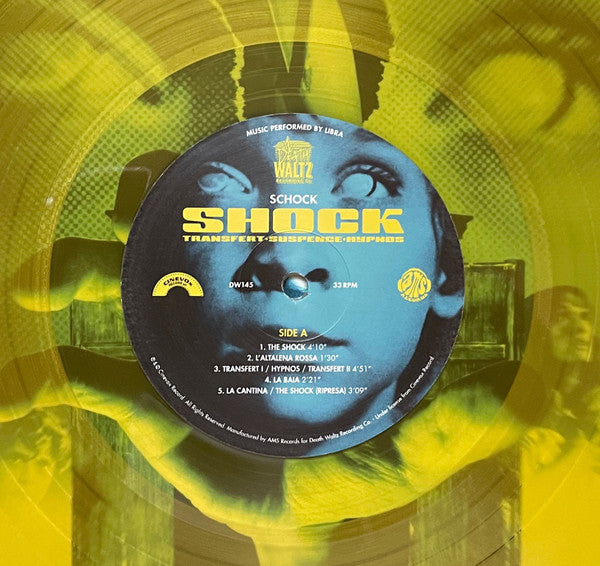 Libra - Shock (Transfert·Suspence·Hypnos) (Colonna Sonora Originale Del Film 1977) - Mint- 2 LP Record 2019 Death Waltz UK Clear Yellow 180 gram Vinyl & Insert - Soundtrack