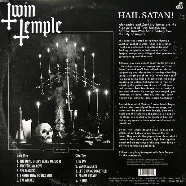 Twin Temple - Twin Temple (Bring You Their Signature Sound.... Satanic Doo-Wop) - New LP Record 2019 Rise Above Purple Vinyl - Rock / Doo Wop - Shuga Records