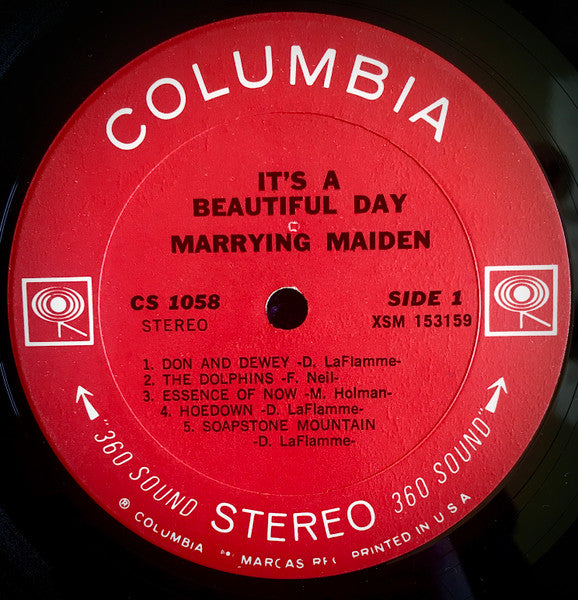 It's A Beautiful Day - Marrying Maiden - VG+ LP Record 1970 Columbia USA Original 360 Vinyl - Psychedelic Rock / Classic Rock - Shuga Records