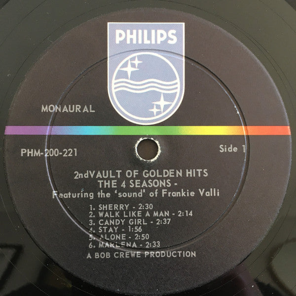 The 4 Seasons - 2nd Vault Of Golden Hits - VG+ LP Record 1966 Philips USA Mono Original Press Vinyl - Pop Rock / Rock & Roll - Shuga Records
