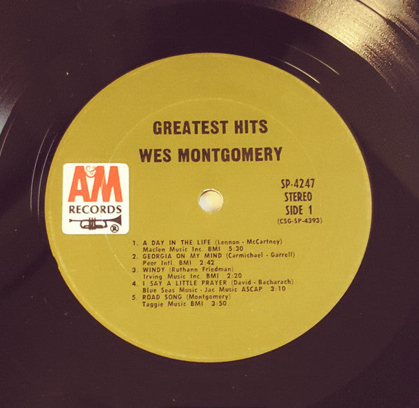 Wes Montgomery - Greatest Hits - VG+ LP Record 1970 A&M USA Original Vinyl - Jazz / Bop / Soul-Jazz - Shuga Records