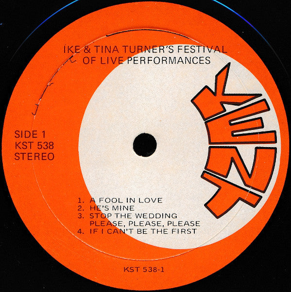 Ike & Tina Turner - Ike & Tina Turner's Festival Of Live Performances - VG+ LP Record 1970 Kent USA Original Vinyl - Soul / Funk / Rhythm & Blues - Shuga Records