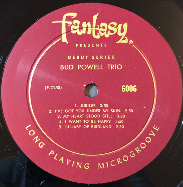 The Bud Powell Trio - The Bud Powell Trio (Charlie Mingus &Max Roach) - VG+ LP Record 1962 Fantasy USA Mono Original Vinyl - Jazz / Hard Bop - Shuga Records