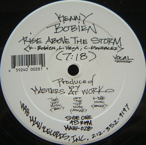 Kenny Bobien - Rise Above The Storm - VG+ 12" Single Record 1998 MAW USA Vinyl - House / Garage House - Shuga Records