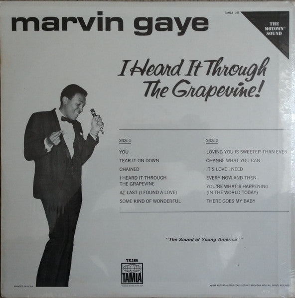Marvin Gaye - I Heard It Through The Grapevine - VG LP Record 1968 Tamla USA Original Vinyl & 2nd Cover - Soul / Rhythm & Blues