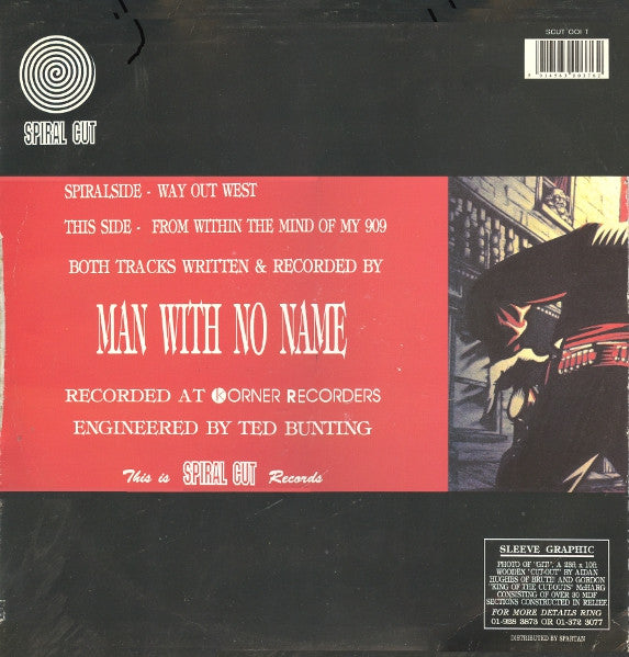 Man With No Name - Way Out West - Mint- 12" Single Record 1990 Spiral Cut UK Vinyl - Techno - Shuga Records