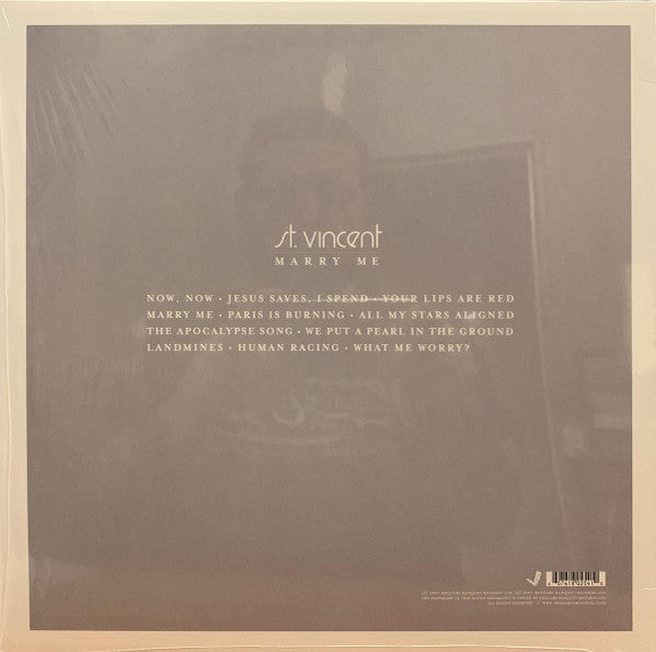 St. Vincent ‎- Marry Me - Mint- LP Record 2007 Beggars Banquet Vinyl & Insert - Indie Rock / Art Rock - Shuga Records