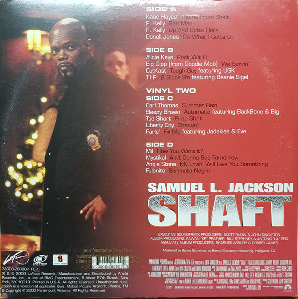 Various - Music From And Inspired By Shaft - VG+ 2 LP Record 2000 LaFace USA Promo Vinyl - Soundtrack - Shuga Records
