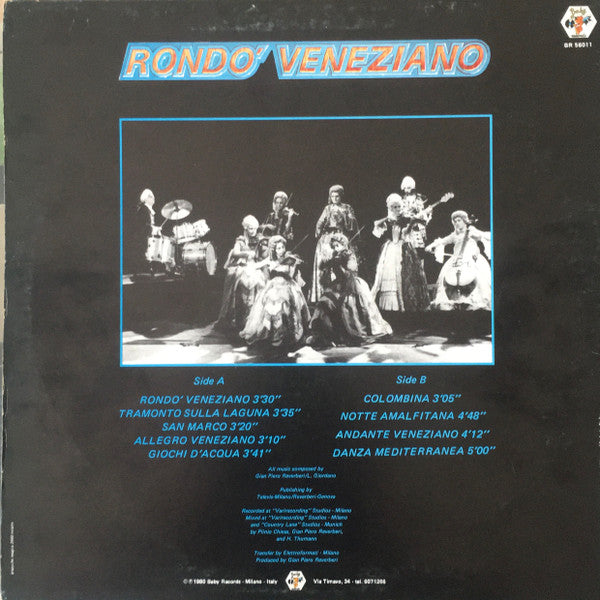 Rondo' Veneziano - Rondo Veneziano - VG+ LP Record 1980 Baby Italy Original Vinyl - Electronic / Classical - Shuga Records