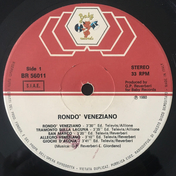 Rondo' Veneziano - Rondo Veneziano - VG+ LP Record 1980 Baby Italy Original Vinyl - Electronic / Classical - Shuga Records