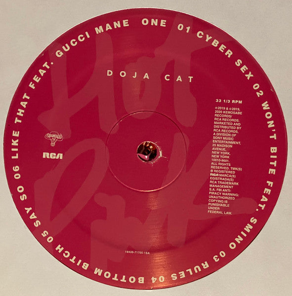 Doja Cat - Hot Pink - Mint- LP Record 2020 RCA Pink Vinyl - R&B / Hip Hop / Pop Rap - Shuga Records