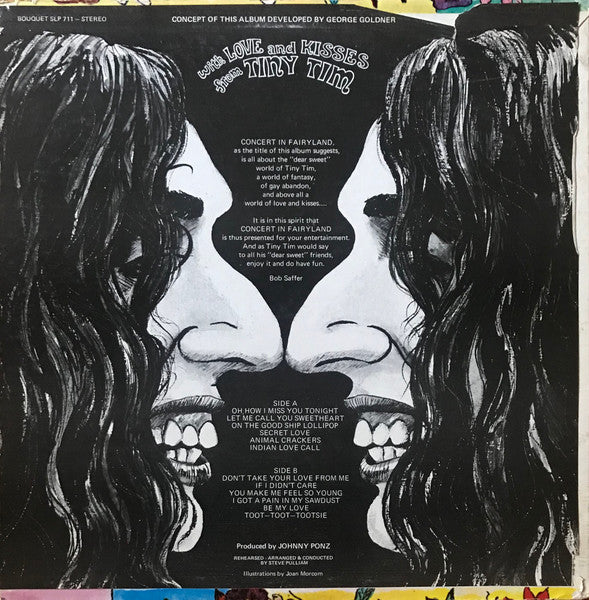 Tiny Tim - With Love And Kisses From Tiny Tim / Concert In Fairyland - VG+ LP Record 1968 Bouquet USA Vinyl - Pop Rock / Folk / Avantgarde / Music Hall - Shuga Records